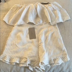 ZARA striped set NWT